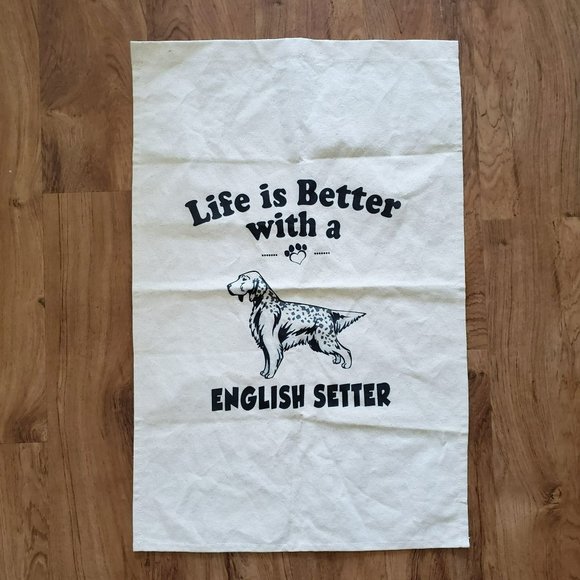 Canvas Wall Hanging, Life is Better with a English Setter, Dog Lover Gift EUC - Picture 1 of 5